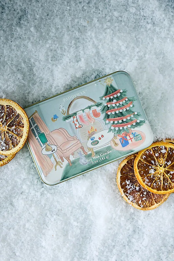Living Room Persimmon & Chestnut Tin Candle by Anthropologie