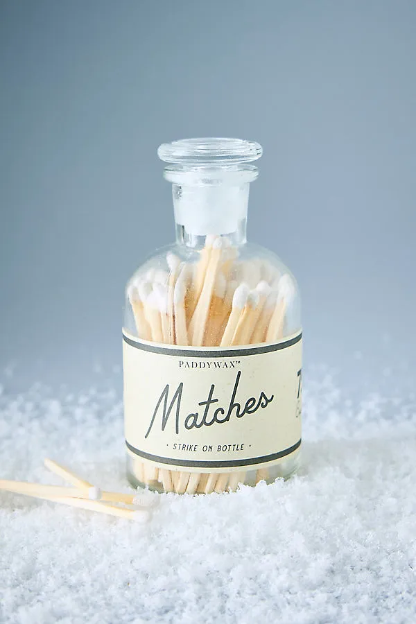 Matches in Glass Bottle - White by Anthropologie