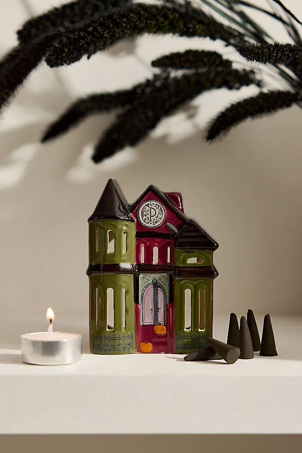 Mystic Manor Incense & Tealight Holder - Handpainted product