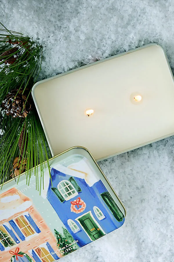 Neighbourhood Winter Balsam Christmas Tin Candle by Anthropologie, alternate view