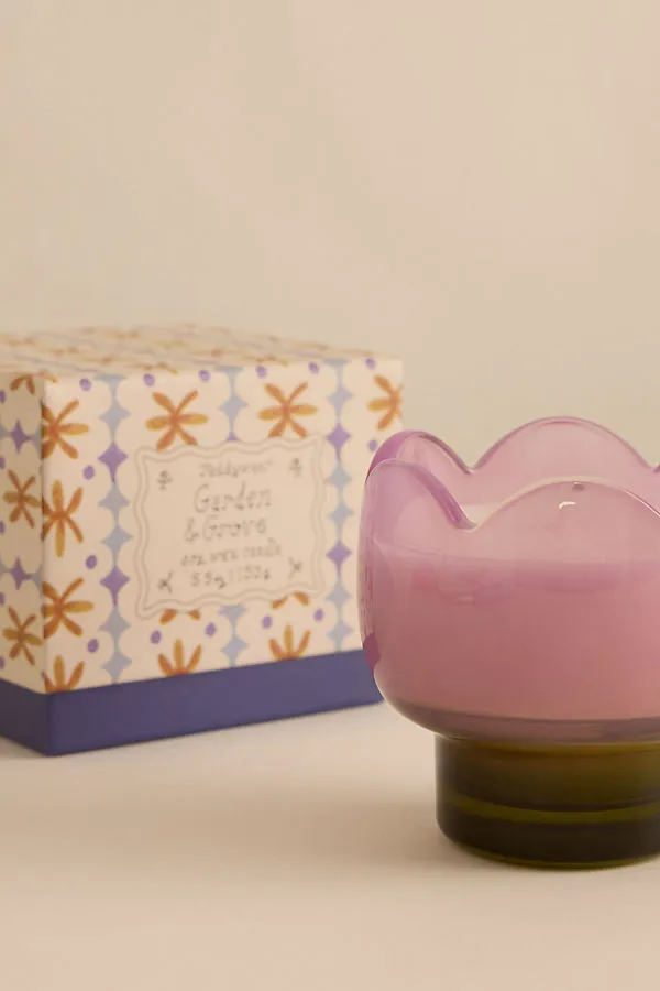 Tulip Bronzed Gardenia Glass Candle - Pink product