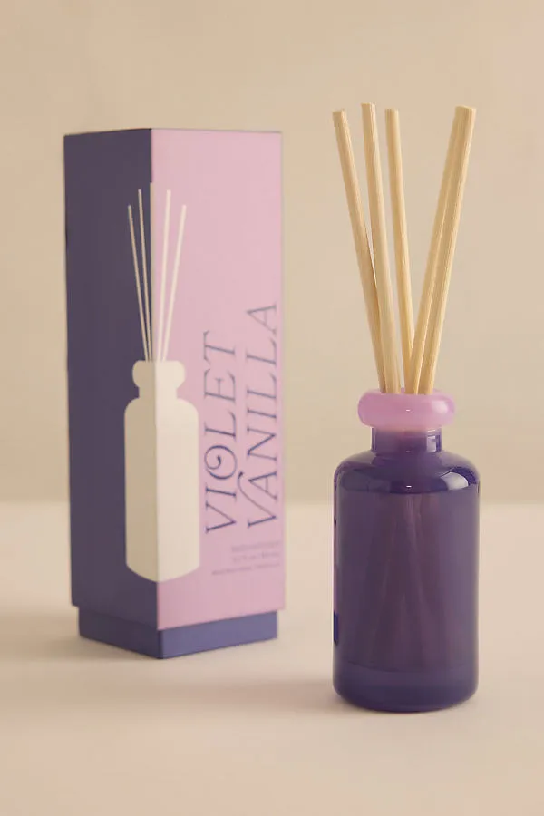Violet Vanilla Reed Diffuser - Two-Tone Glass product