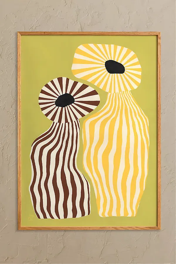 Doodle of a Doodle 05 A3 Framed Wall Art - Oak by Anthropologie