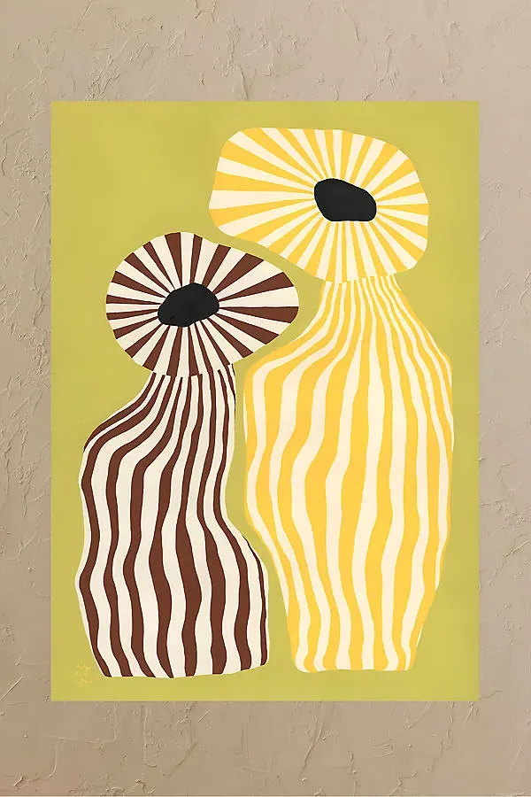 Maya Eline Leroy Doodle of a Doodle 05 Wall Art Print - Yellow by Anthropologie
