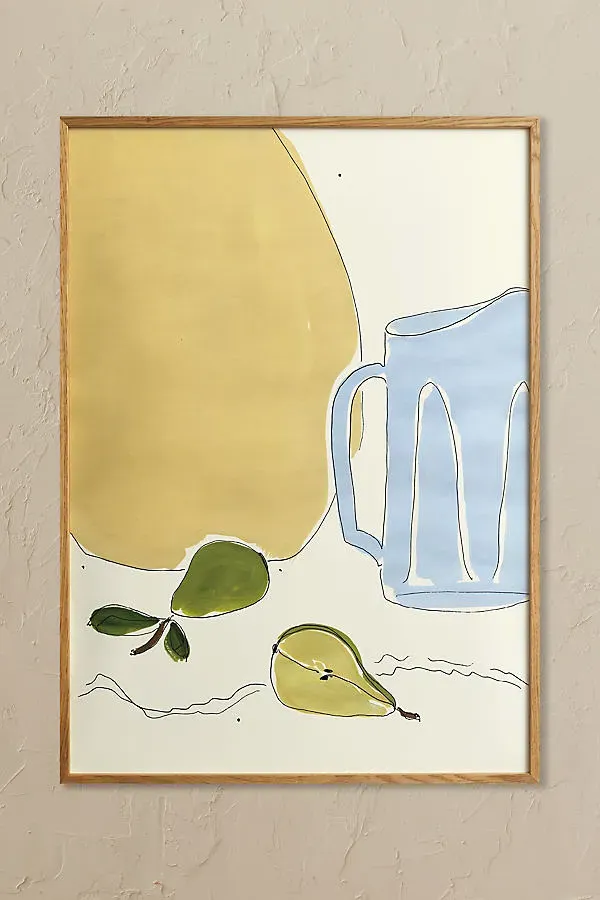Still Life With Pears by Sia Marche Framed Wall Art - A3 by Anthropologie