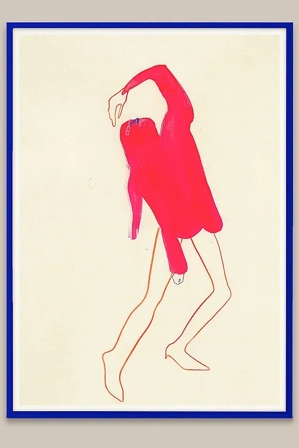 The Pink Pose by Amelie Hegardt Framed Wall Art Print - 30x40 by Anthropologie