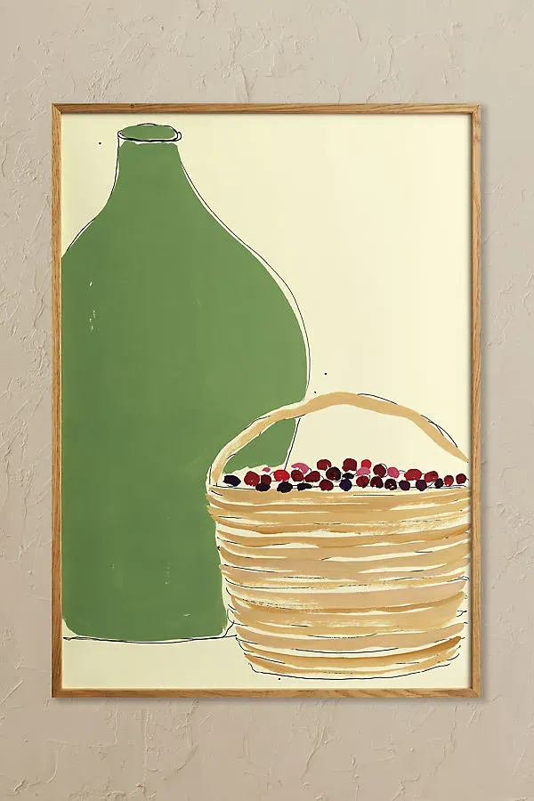 Wine Season by Sia Marche Framed Wall Art - A3 by Anthropologie