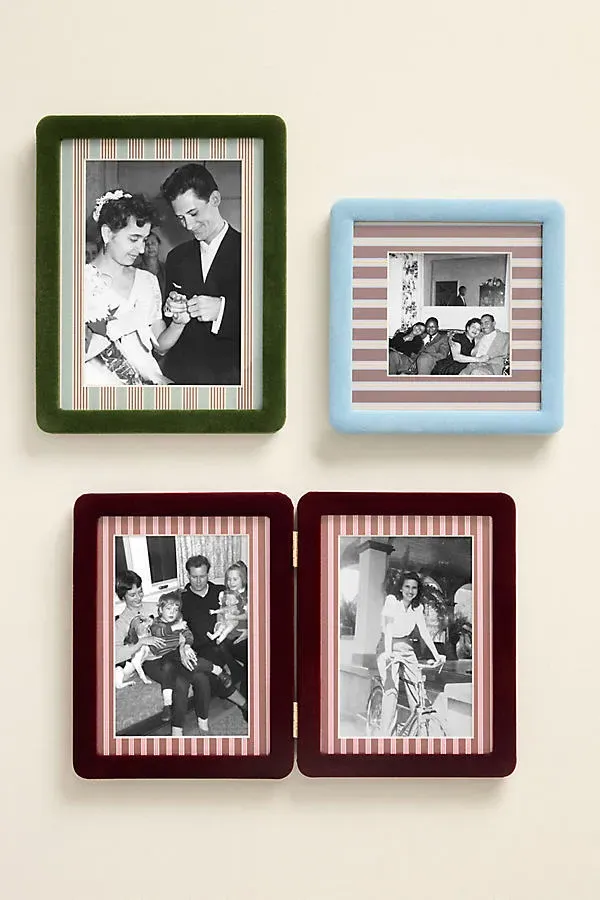 Anthropologie Velvet Photo Frame - Purple
