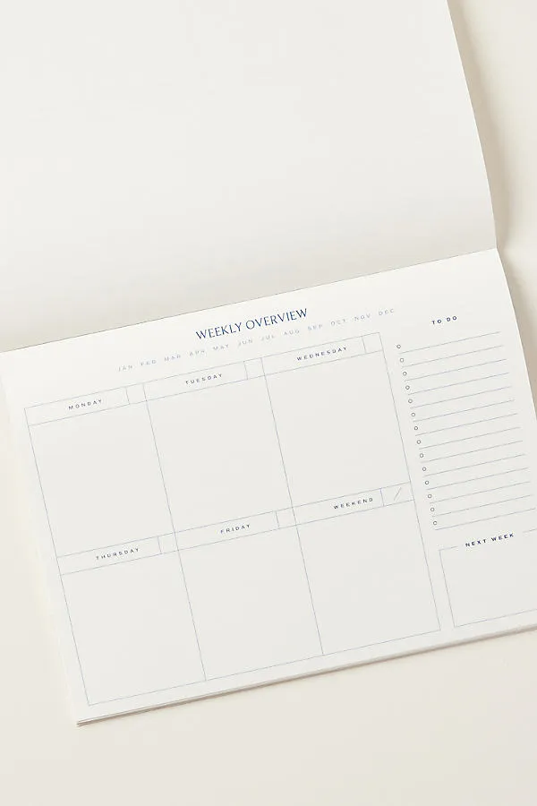 Anthropologie x Modern Toile Weekly Desk Pad - Blue product