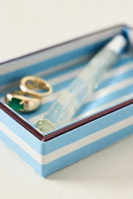 Anthropologie x Papier Fabric Trinket Tray - Blue, Cotton, alternate view