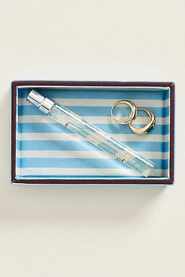 Anthropologie x Papier Fabric Trinket Tray - Blue, Cotton
