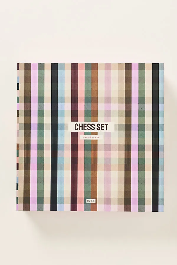Anthropologie X Papier Novelty Chess Set - Blue product