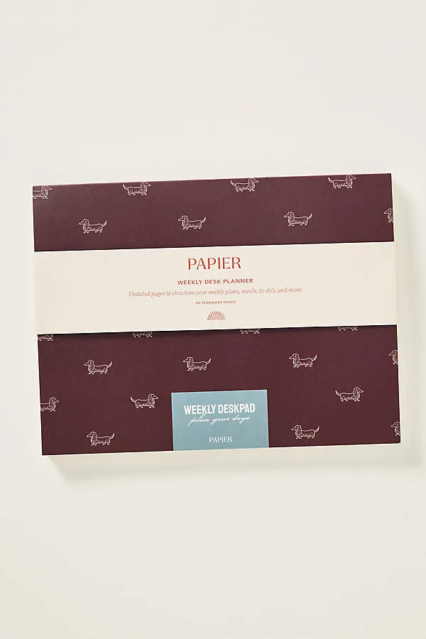 Anthropologie x Papier Weekly Deskpad - Brown product