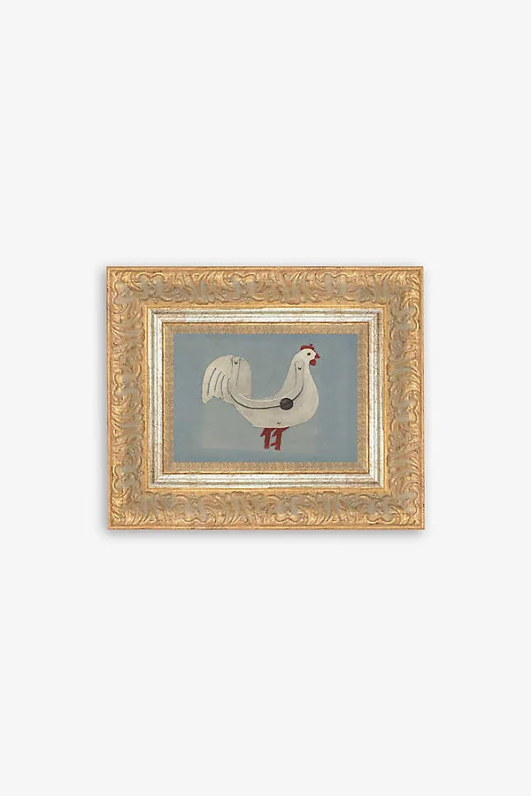 Chicken Weather Vane Wall Art - Blue product