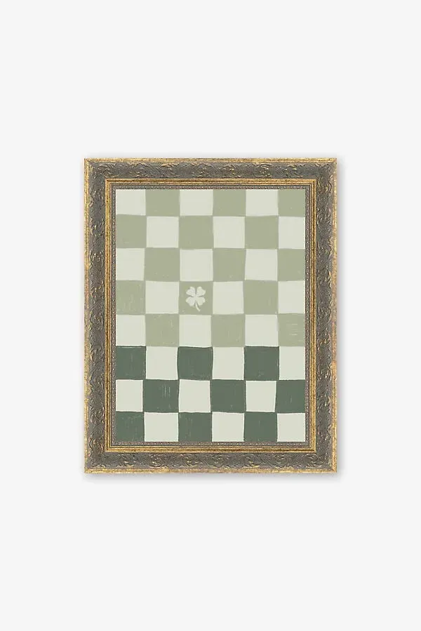 Green Checkered Wall Art - Canvas, Hardboard product