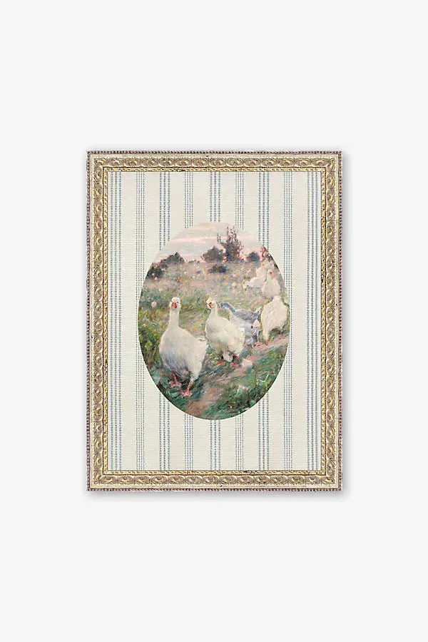 Happy Geese Framed Wall Art - Blue product