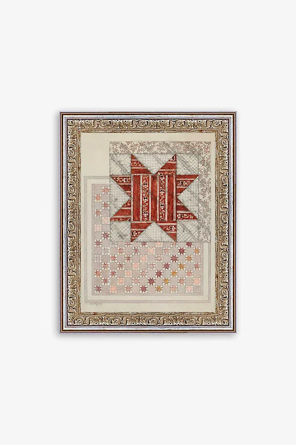 Quilted Coverlet Framed Wall Art - Red product