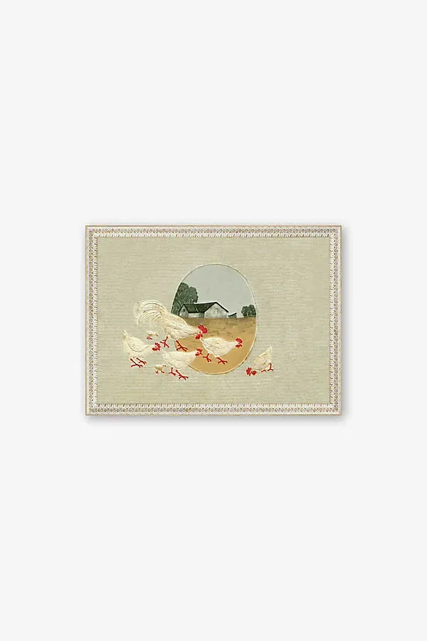 Spring Chickens Framed Wall Art - Green product