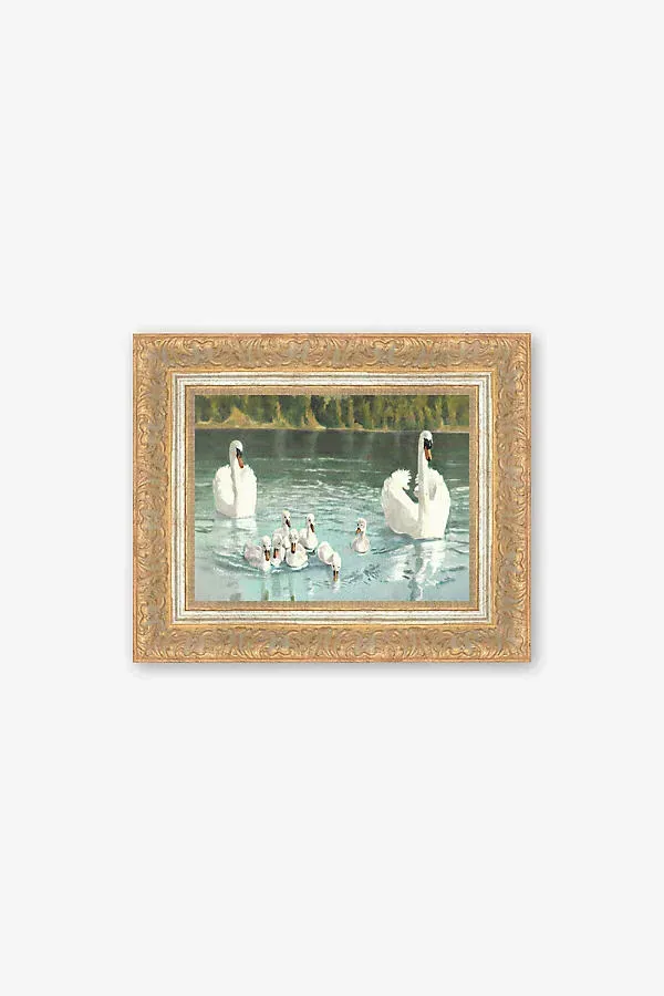Swan Family Wall Art - Blue product