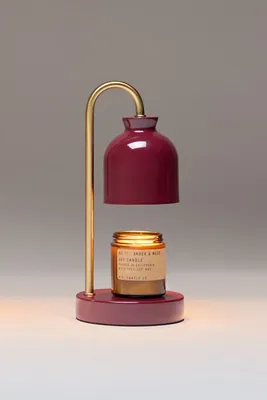 P.F. Candle Co. Amber & Moss Mini Glass Candle - Gold, Cotton by Anthropologie, alternate view