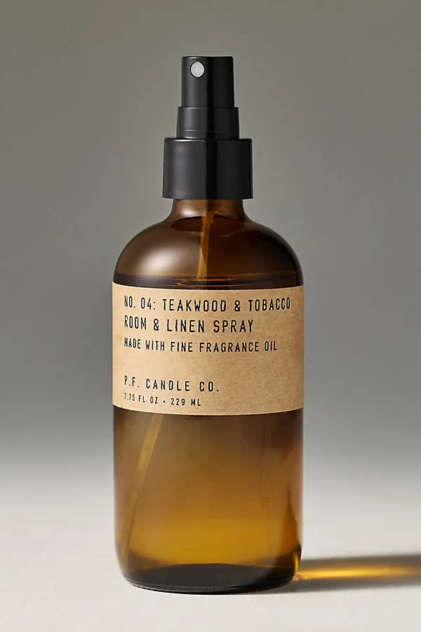 Teakwood & Tobacco Glass Room Spray - Gold by Anthropologie