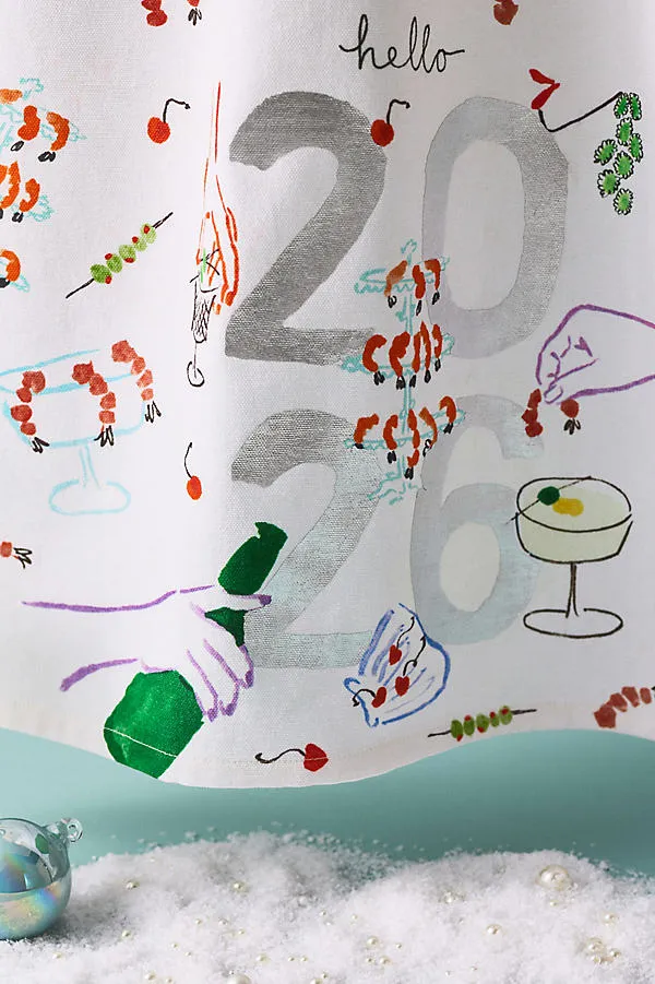 2026 Dish Towel - White, Cotton product