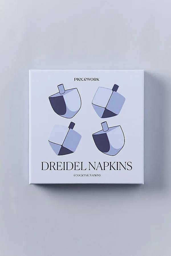 Holiday Cocktail Napkins Set of 4 - Blue, Linen by Anthropologie, image 2