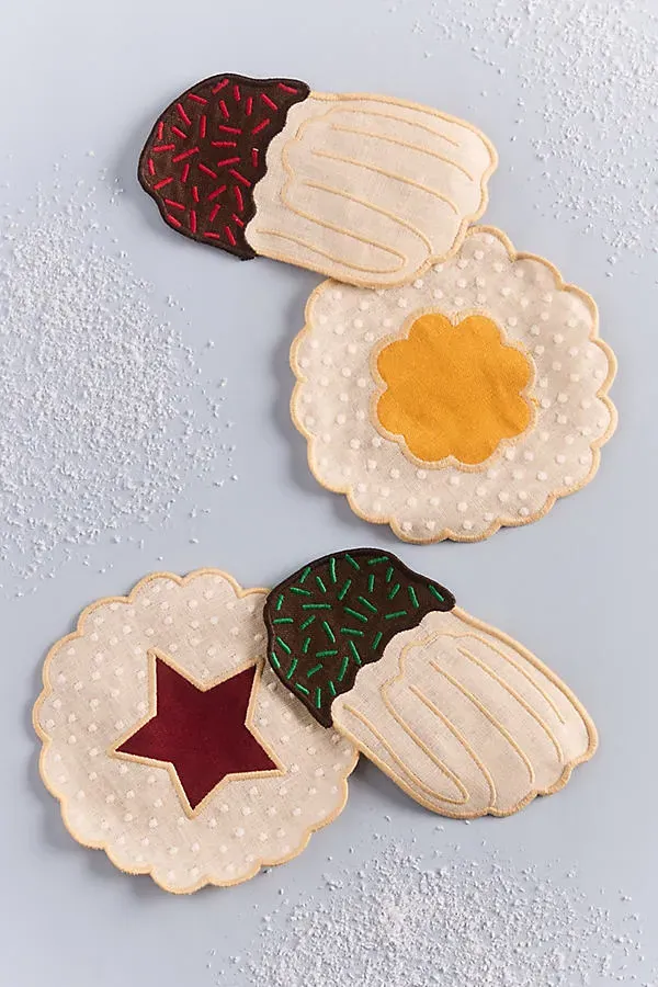 Holiday Cocktail Napkins Set of 4 - Linen by Anthropologie