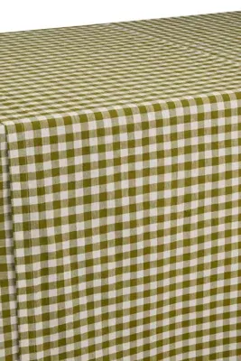 European Linen Table Runner - Green, Cotton/Linen by Anthropologie, image 2