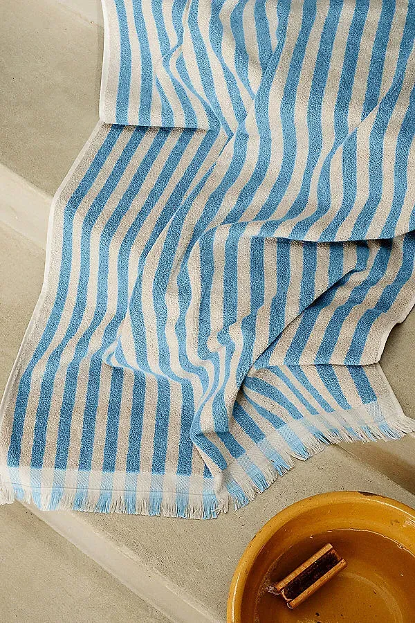 Pembroke Stripe Cotton Towels - Blue product