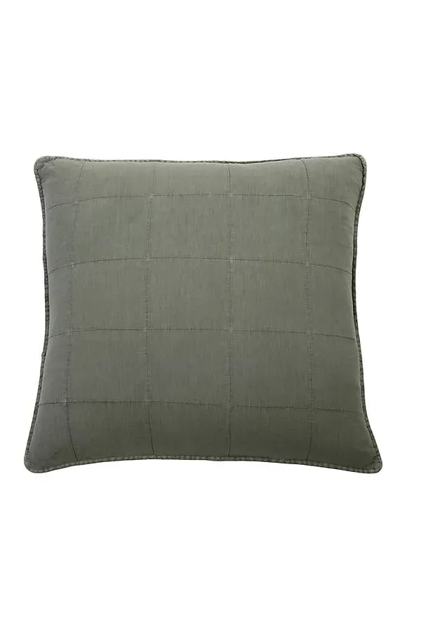 Antwerp Euro Sham - Green, Cotton by Anthropologie