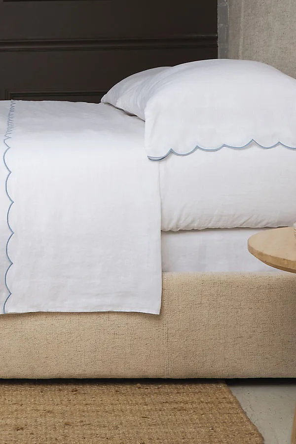 Kelly King Sheet Set - Blue, Linen by Anthropologie