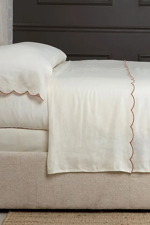 Kelly King Sheet Set - Brown, Linen by Anthropologie
