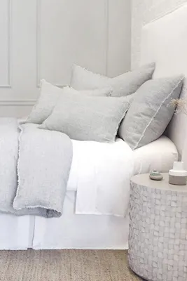 Logan Queen Duvet Cover - Blue, Linen product