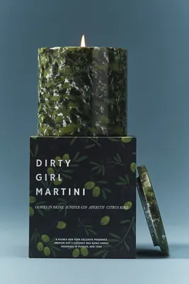 Poured New York Dirty Girl Martini Marble Candle - Green, Cotton product