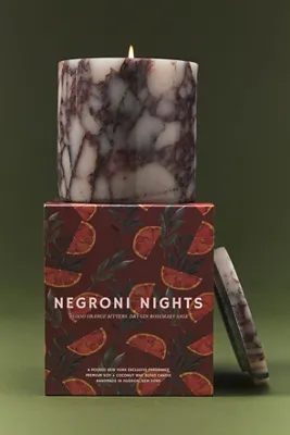 Poured New York Negroni Nights Medium Marble Candle - Purple product