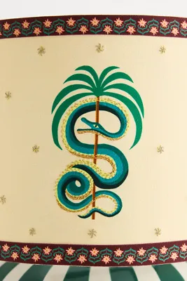 Snake 16" Drum Lampshade - Ivory, Cotton by Anthropologie, alternate view
