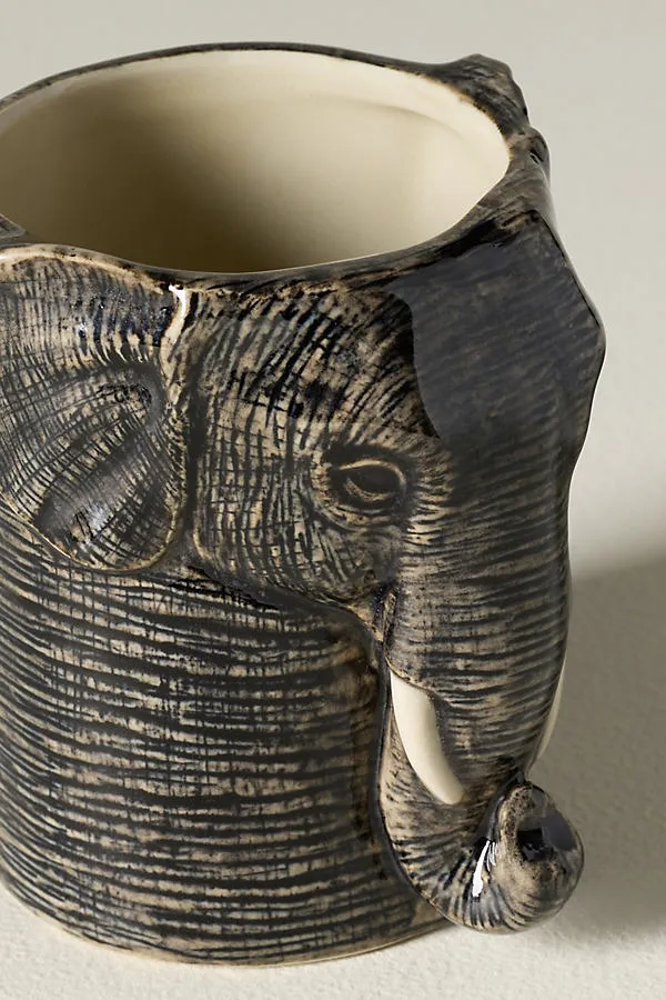 Quail Ceramics Animal Pencil Pot - Grey, Stoneware by Anthropologie, image 2