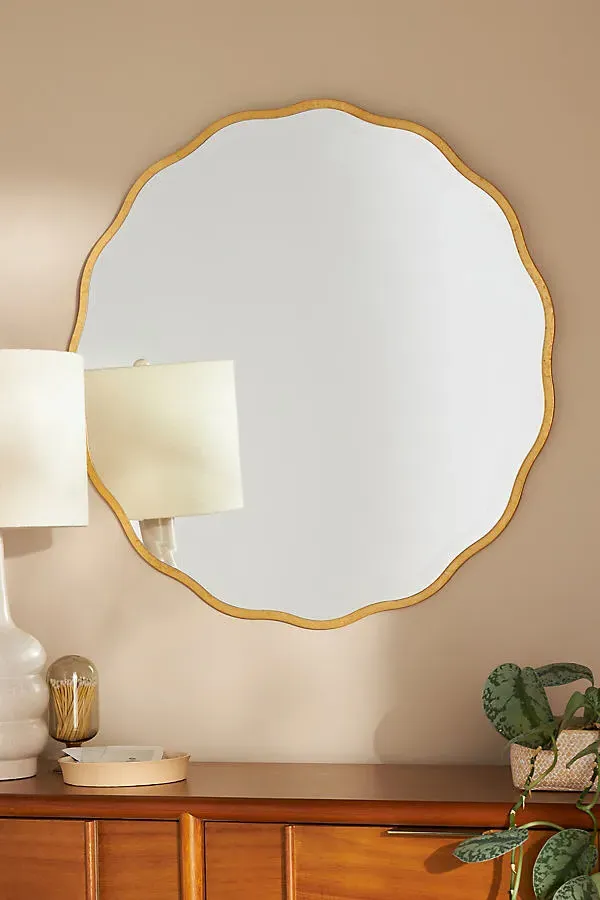 Candice Scalloped Wall Mirror - Gold product