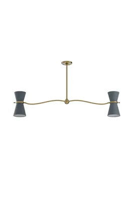 Gable Linear Chandelier - Antique Brass, Steel product
