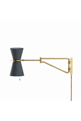 Gable Swing-Arm Wall Sconce - Antique Brass, Steel product