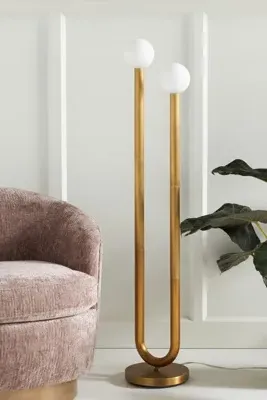 Happy Tubular Steel Floor Lamp - Gold product