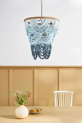 Ombré Wood Bead Chandelier - Blue product