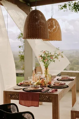 Regina Andrew Beehive Indoor/Outdoor Pendant - Beige, Plastic alternate view