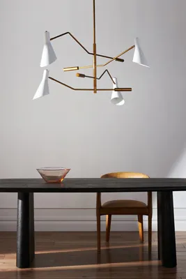 Spyder Chandelier with Adjustable Arms - White product