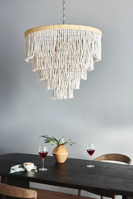 Waterfall Beaded Chandelier - Beige product
