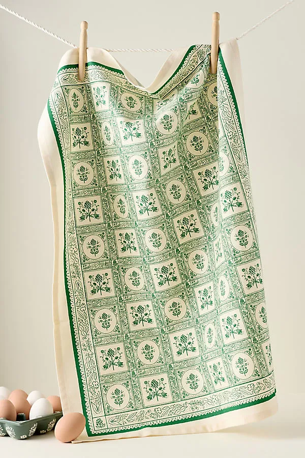 Artichoke Dish Towel - Green, Cotton product