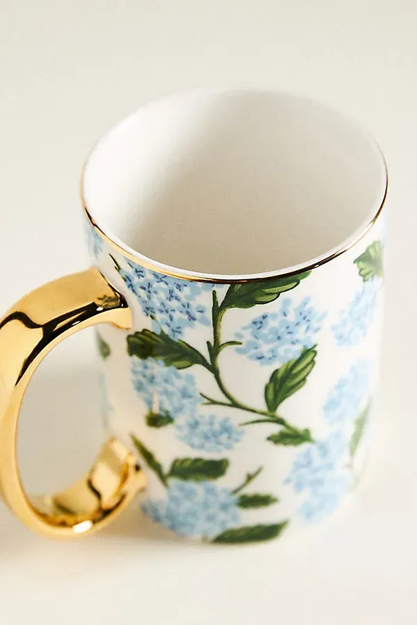 Hydrangea Printed Porcelain Mug - Blue product