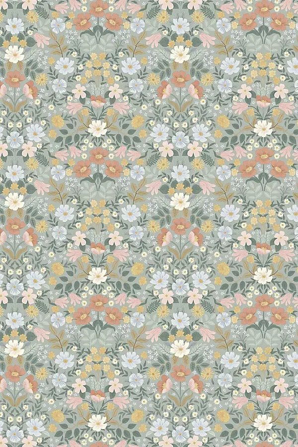 Rifle Paper Co. Bramble Garden Floral Peel-and-Stick Wallpaper - Green product