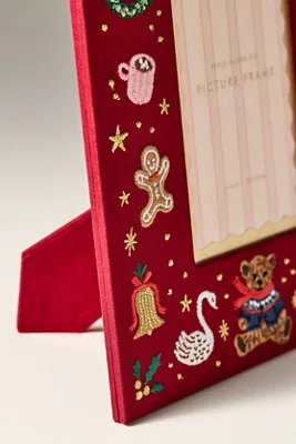 Rifle Paper Co. Fabric Wrapped Embroidered Frame by Anthropologie, alternate view